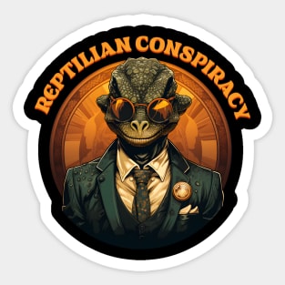 Conspiración Reptiliana - Illuminati - Anunnaki Sticker